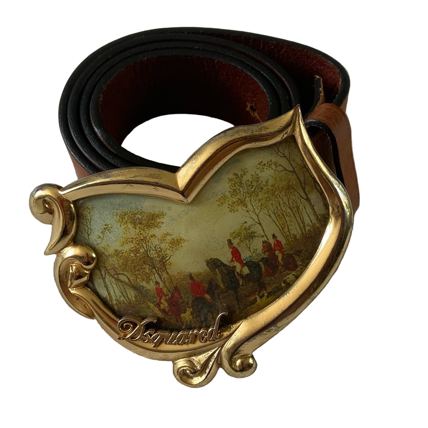 Dsquared Fox Hunting Belt Gold