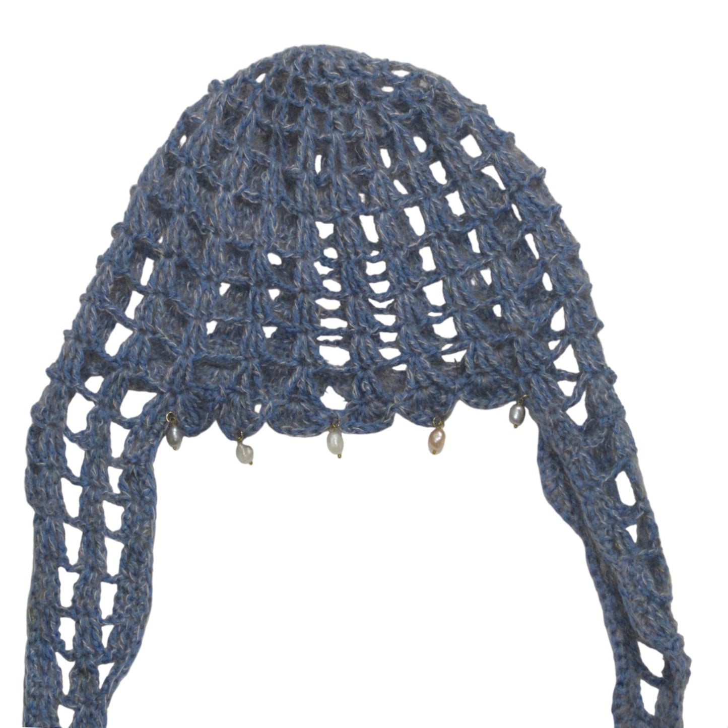 NoMachine Blue Bonnet With Pearl Charms