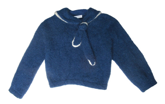 NoMachine Knit Navy Sweater