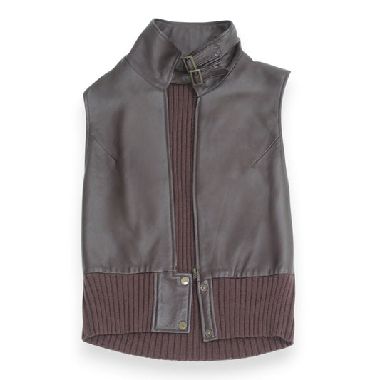 BCBG Leather Buckle Vest