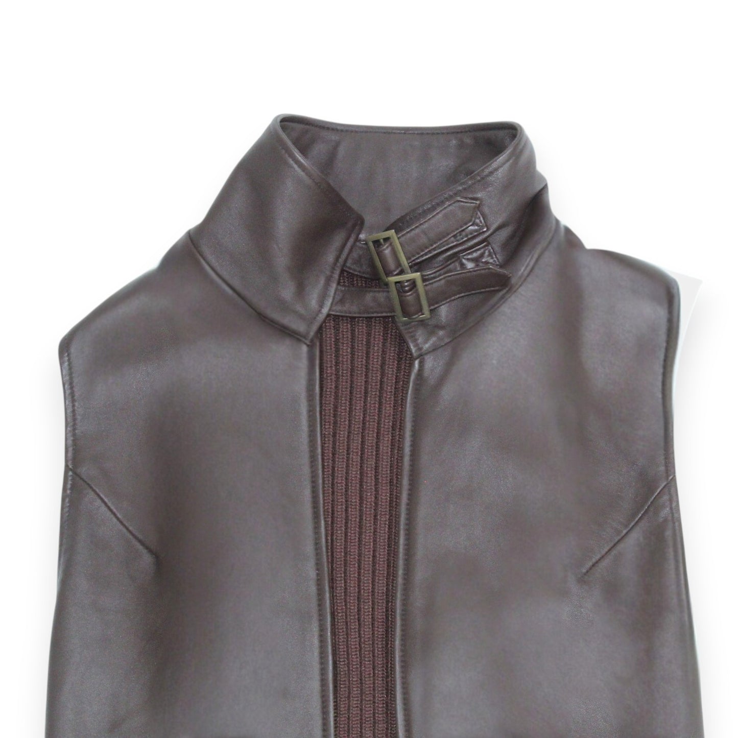 BCBG Leather Buckle Vest