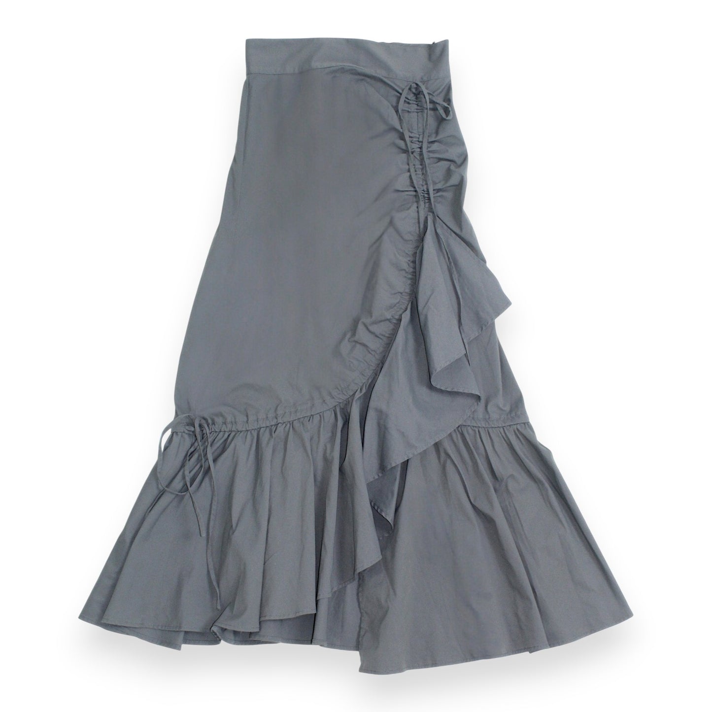 SLY Grey Asymmetry Hem Gather Skirt