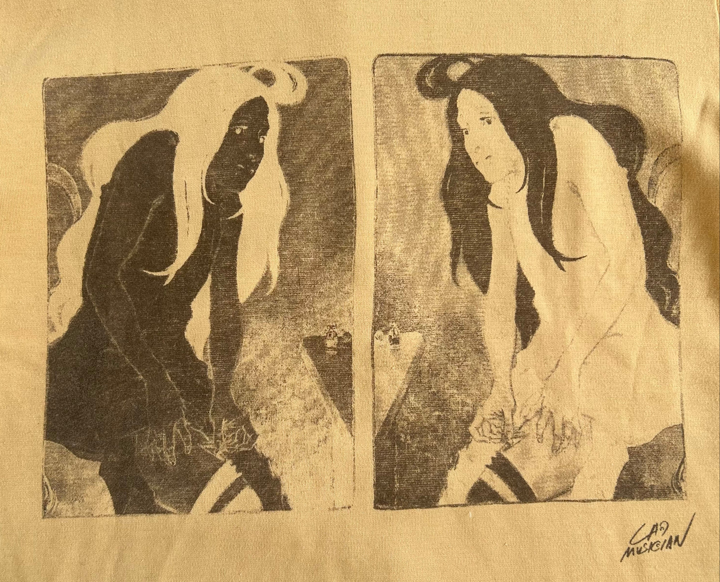 Lad Musician Mirrored "La Morphiniste" T-Shirt (1990s)