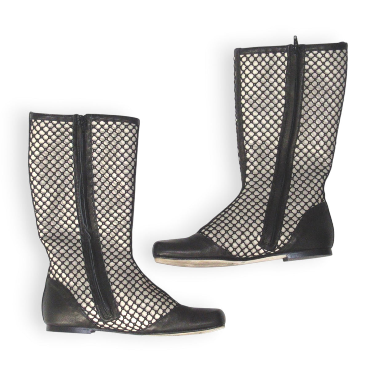 Madomorpho Sample Fishnet Leather Boots