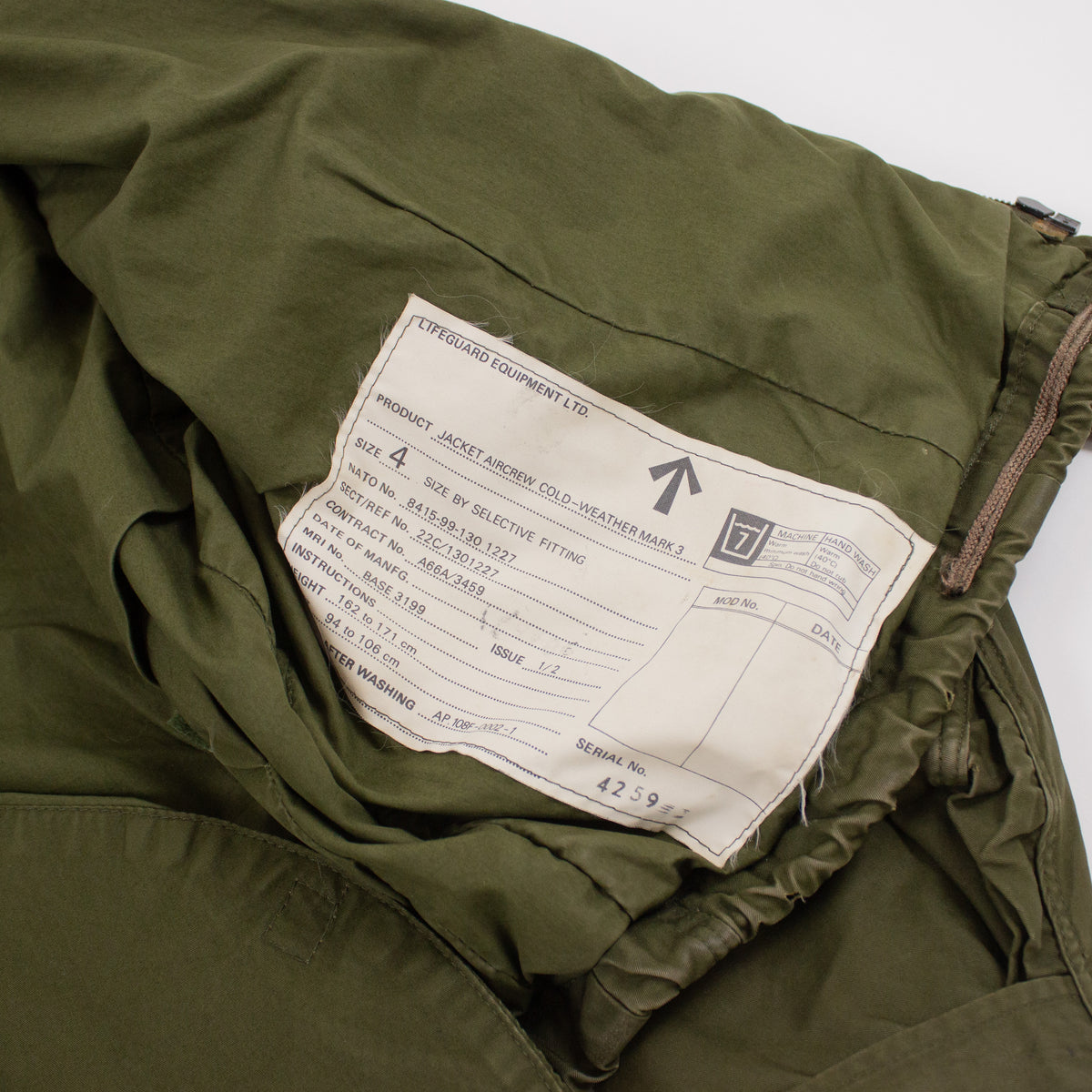 British Military MK3 Aircrew Cold Weather Jacket