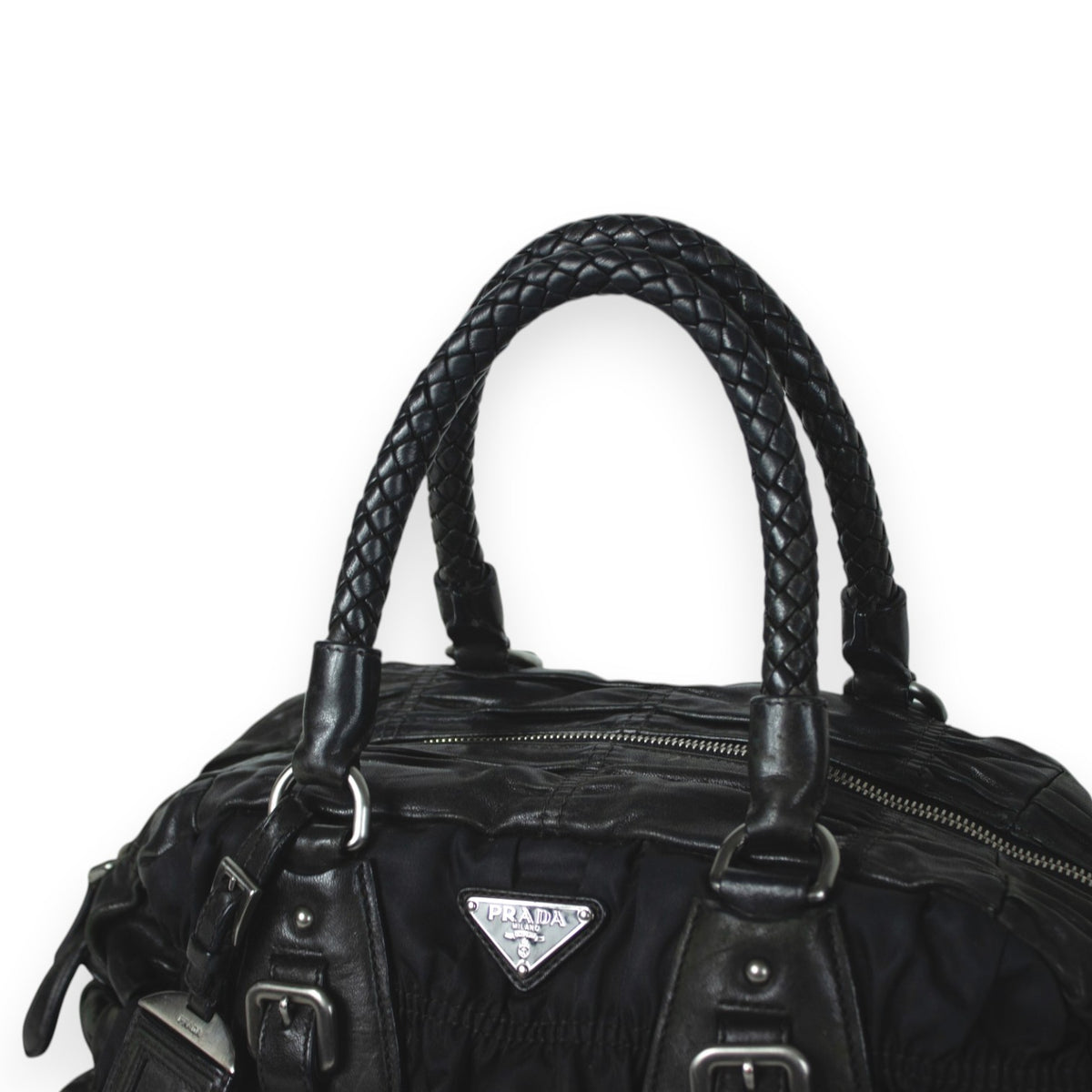 Prada Tessuto Gaufre Nylon Satchel