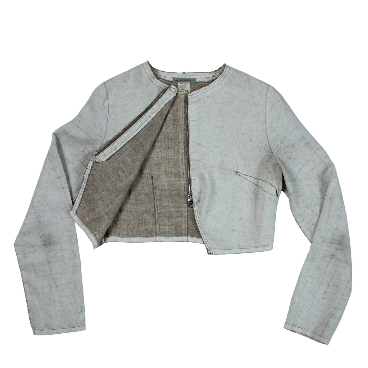 Sarah Pacini Cropped Zip Jacket