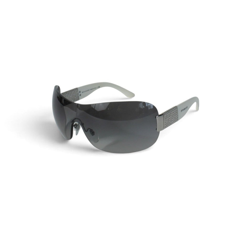 BVLGARI 6030-B Crystal Visor Sunglasses