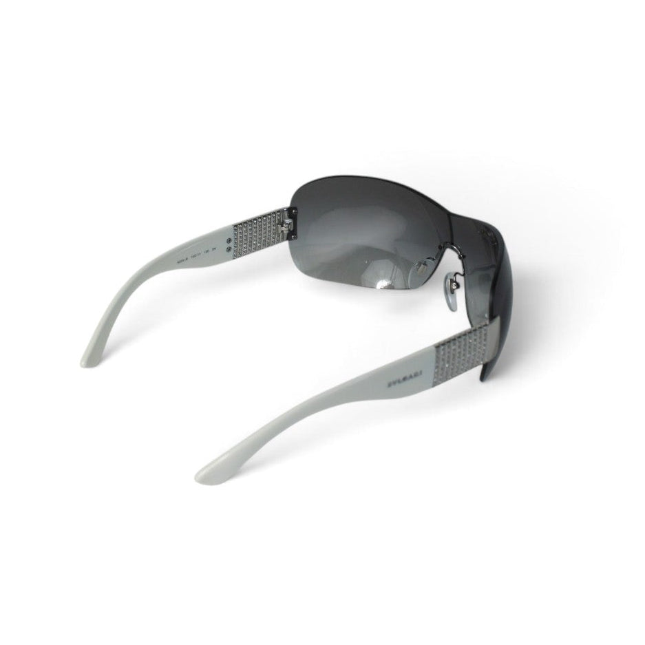 BVLGARI 6030-B Crystal Visor Sunglasses