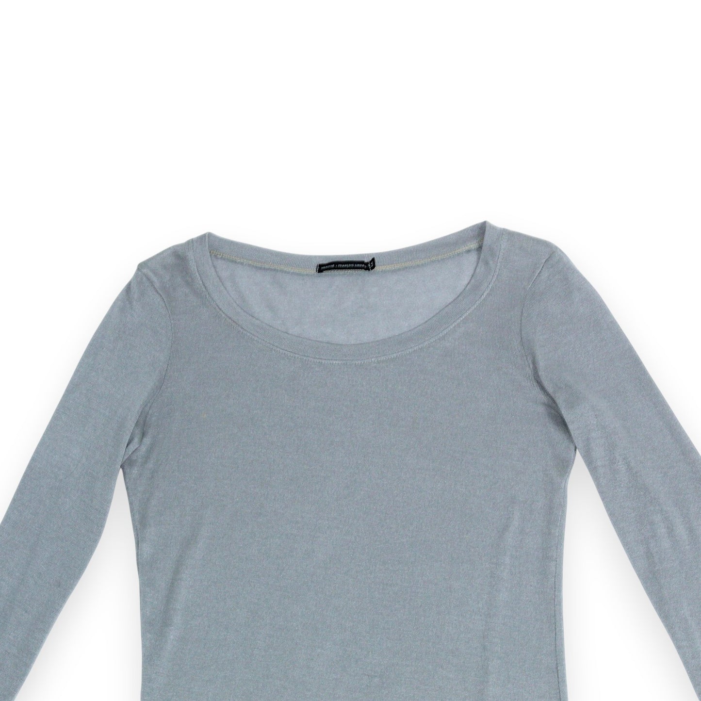 Marithé François Girbaud Long Sleeved Sheer Grey Dress