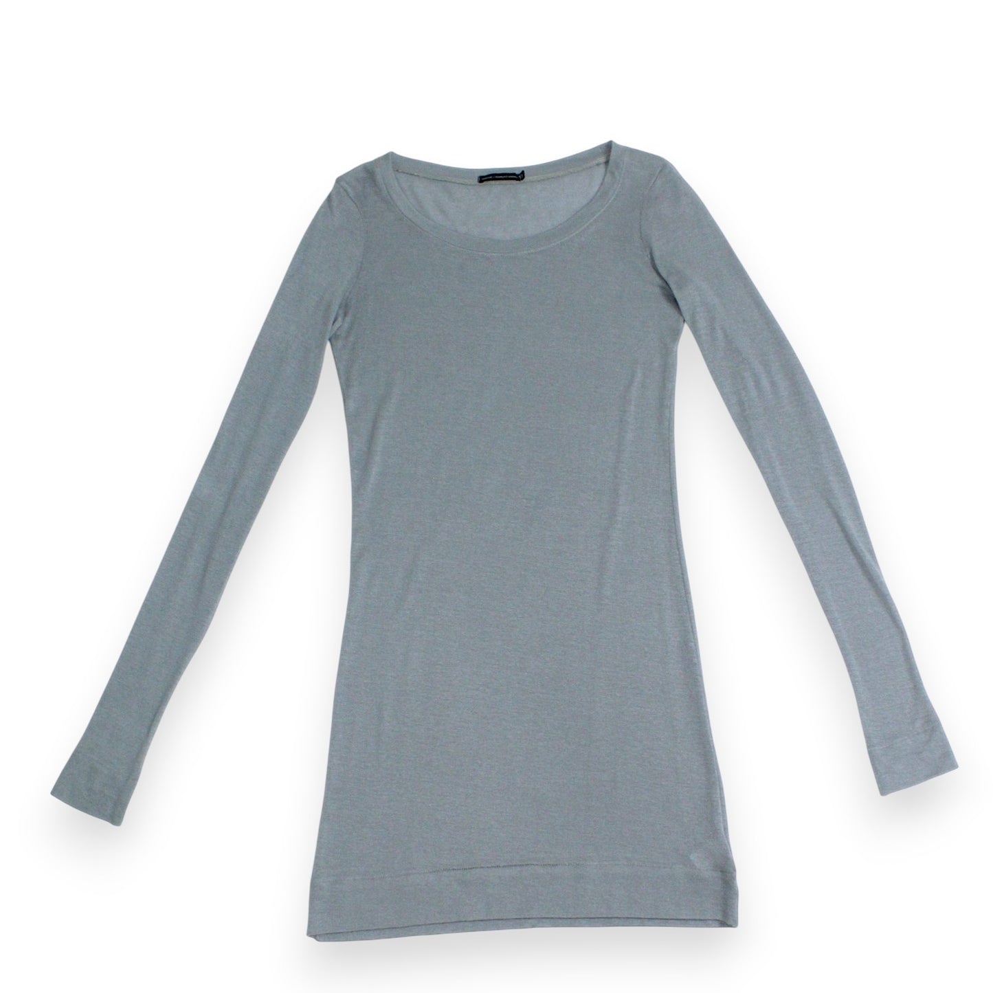 Marithé François Girbaud Long Sleeved Sheer Grey Dress