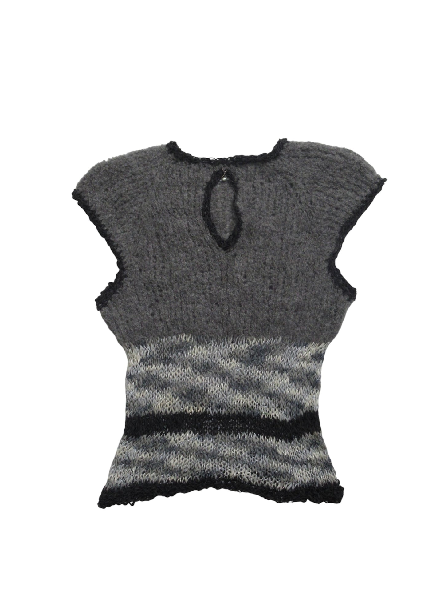 NoMachine Grey Keyhole With Pearl Charm