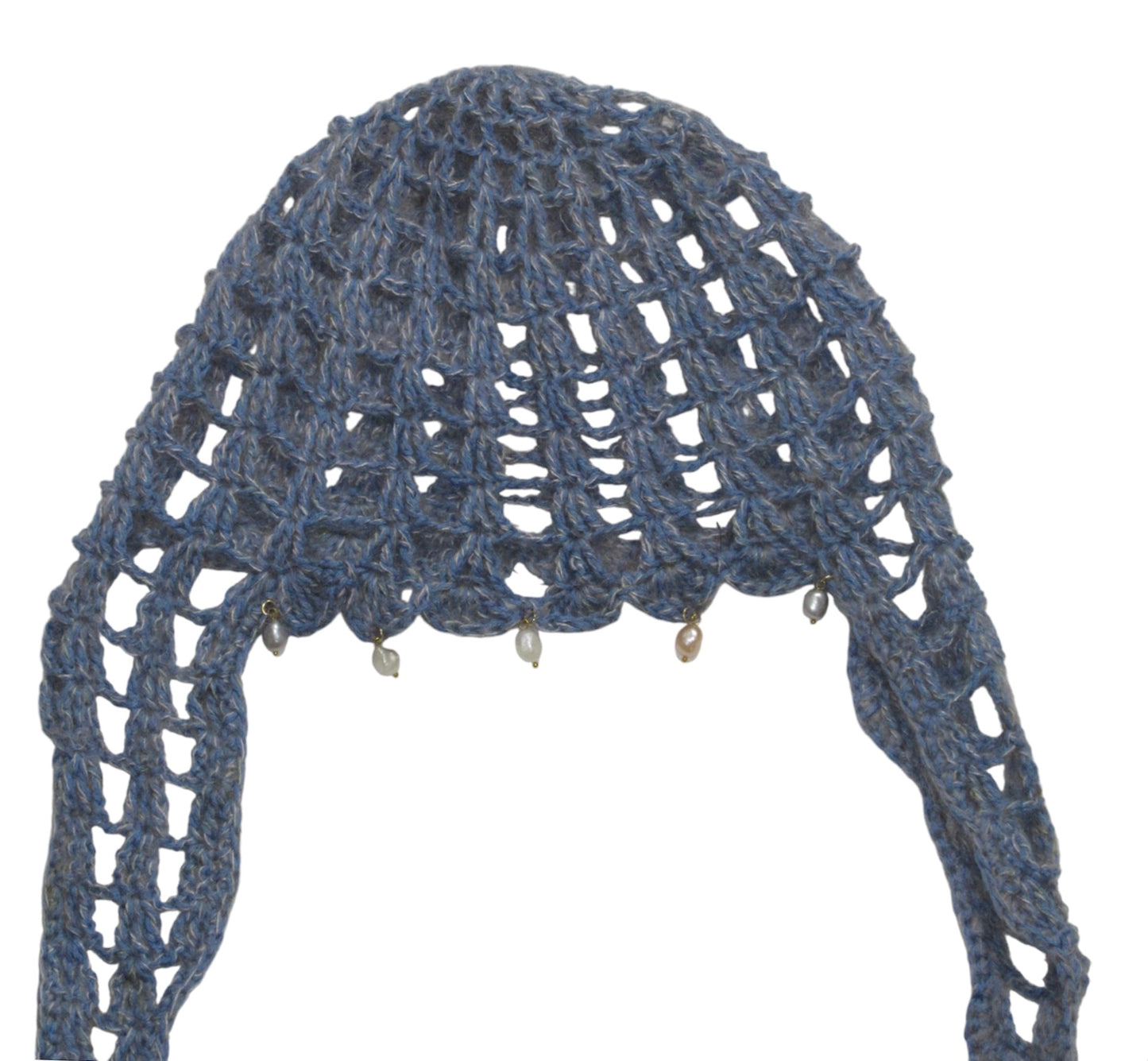 NoMachine Blue Bonnet With Pearl Charms