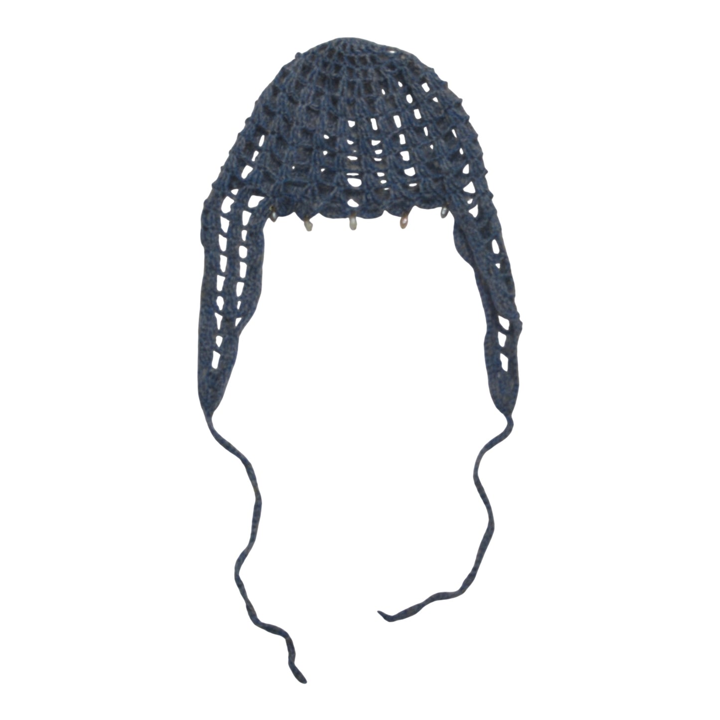NoMachine Blue Bonnet With Pearl Charms