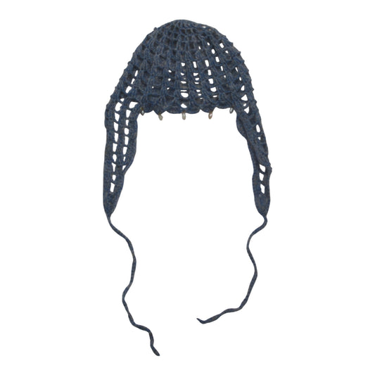 NoMachine Blue Bonnet With Pearl Charms