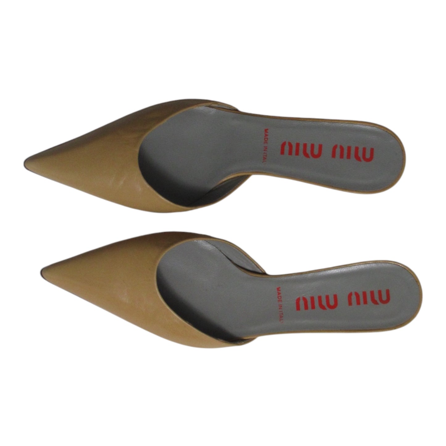 MIU MIU Leather Kitten Heels