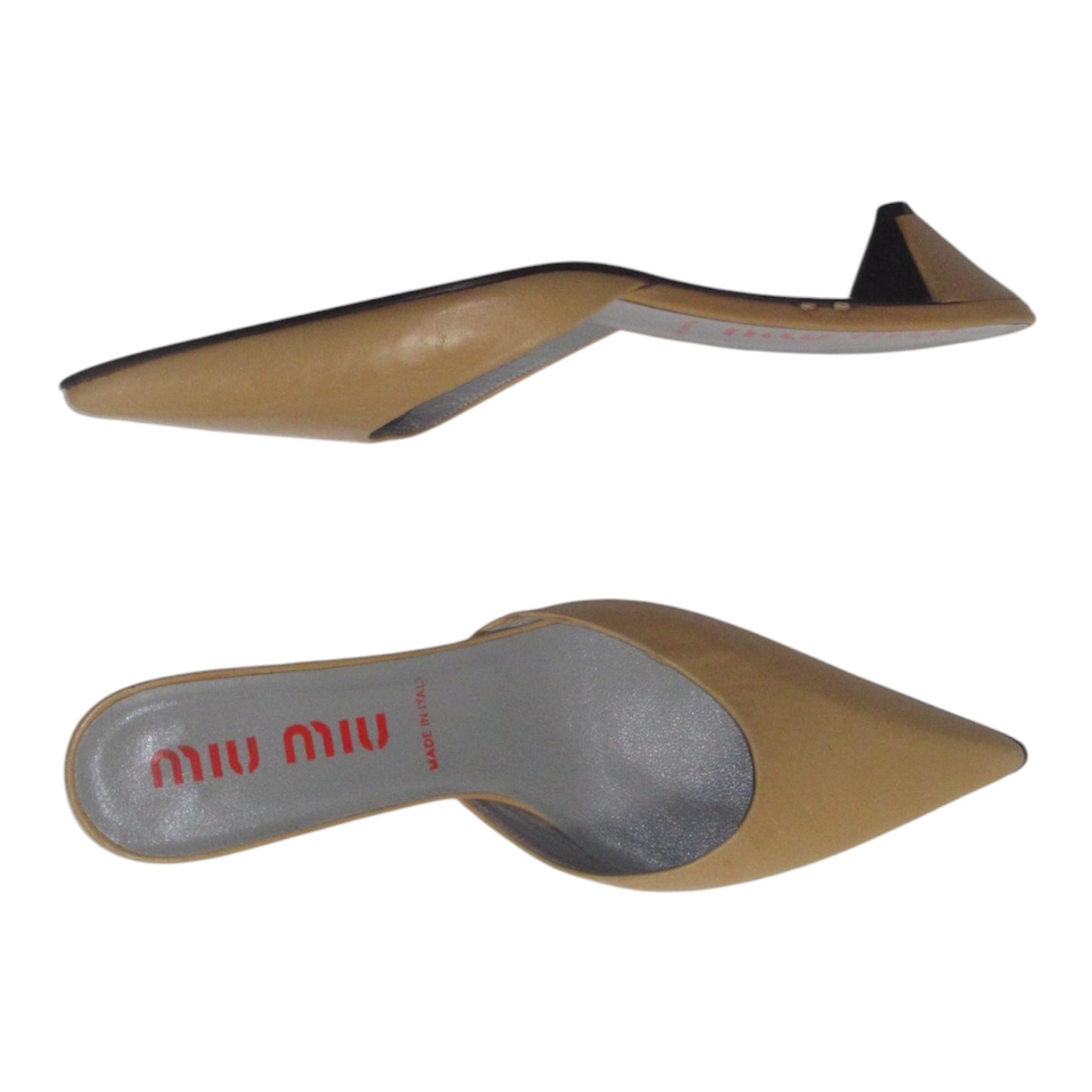 MIU MIU Leather Kitten Heels