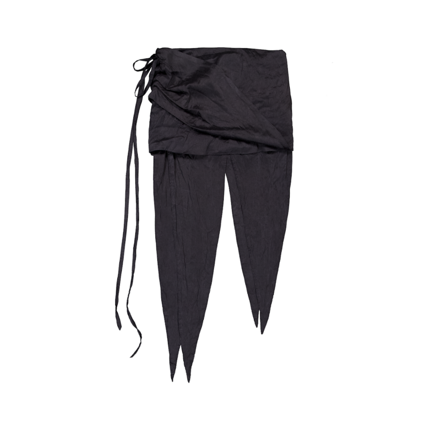 Bledno Sumrak Low-rise Wrap Skirt With Pointed Hem Detailing