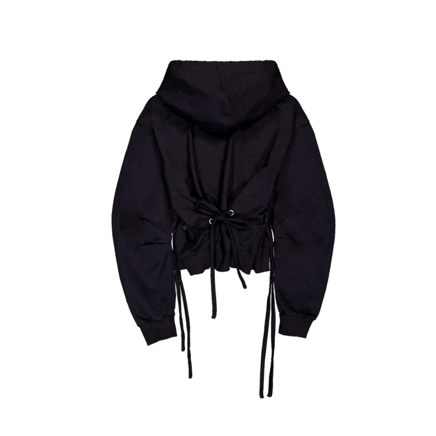 Bledno Obereg Hoodie With Adjustable Drape And Tie Detailing