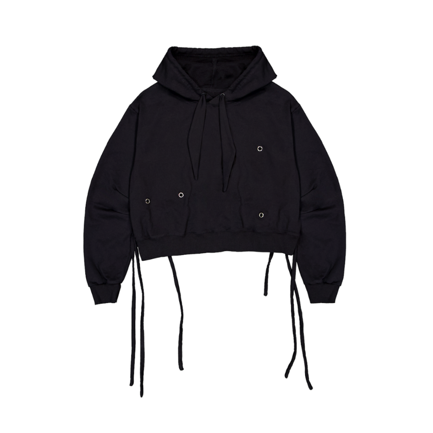 Bledno Obereg Hoodie With Adjustable Drape And Tie Detailing